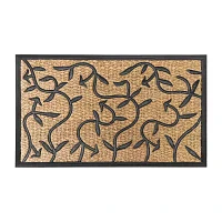 Achim Flora Natural Coir 18"X30" Doormat