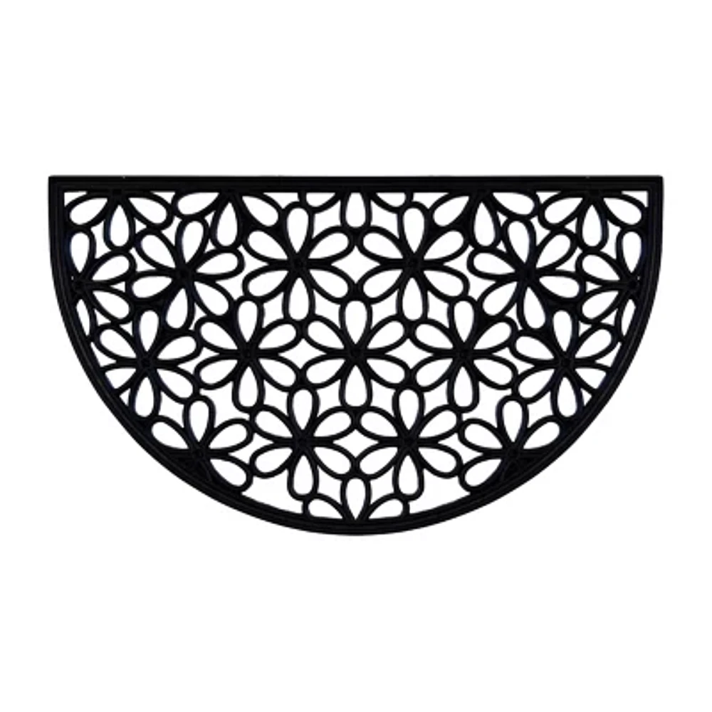 Achim SLC Daisy Wrought Iron Rubber 18"X30" Doormat