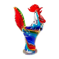 Dale Tiffany Rooster Art Glass Sculpture