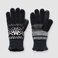 Isotoner Chenille Snowflake Glove Touch Screen Enabled Cold Weather Gloves