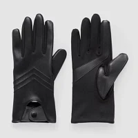 Isotoner Faux Leather Driving Glove Touch Screen Enabled Cold Weather Gloves