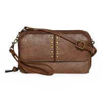 Bueno of California Wallet On Strap Stud Crossbody Bag