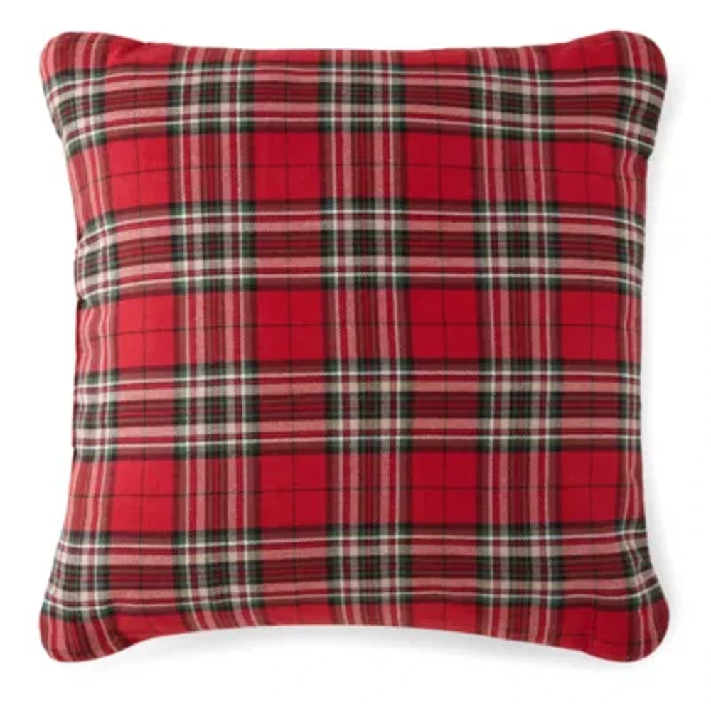 North Pole Trading Co. Plaid Square Throw Pillow