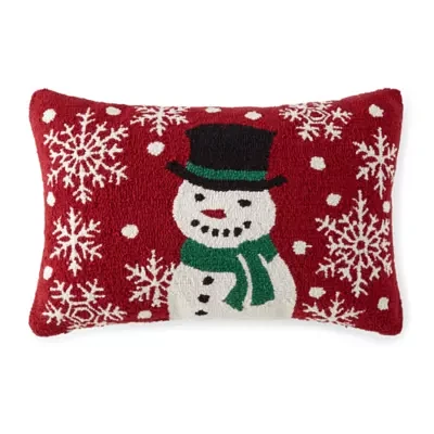 North Pole Trading Co. Snowman Lumbar Pillow