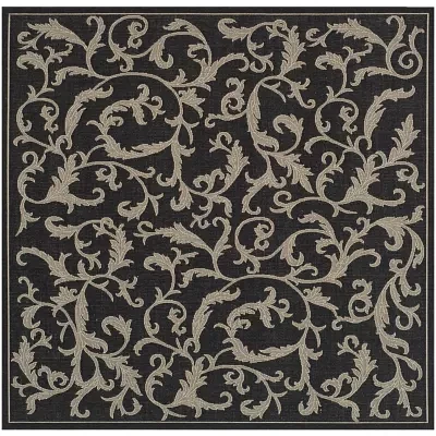 Courtyard Scrolls Indoor/Outdoor Square Rugs