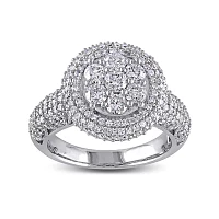 2 CT.T.W. Natural Diamond 10K White Gold Bridal Ring