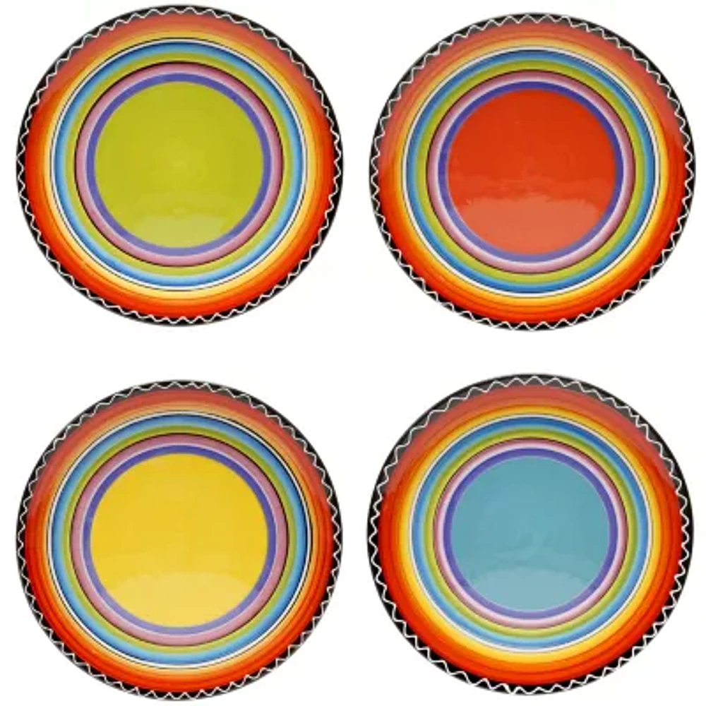 Certified International Tequila Sunrise Set of 4 Salad Plates