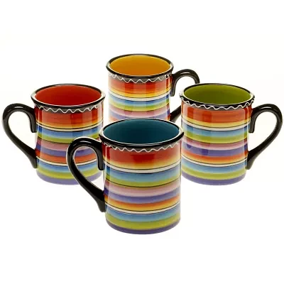 Certified International Tequila Sunrise Set of 4 Mugs