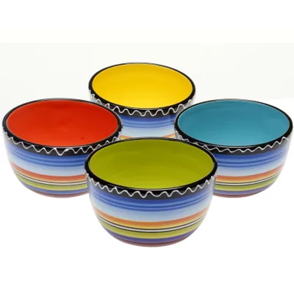 Certified International Tequila Sunrise Set of 4 Ice Cream Bowls