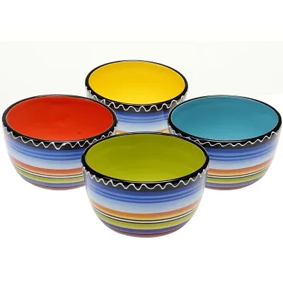 Certified International Tequila Sunrise Set of 4 Ice Cream Bowls