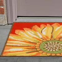Liora Manne Frontporch Sunflower Floral Hand Tufted Indoor Outdoor Rectangular Accent Rug