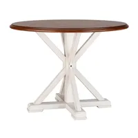 Pocksen Table Round Wood-Top Dining Table