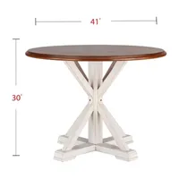 Pocksen Table Round Wood-Top Dining Table