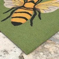 Liora Manne Frontporch Bee Animal Hand Tufted Indoor Outdoor Rectangular Accent Rug