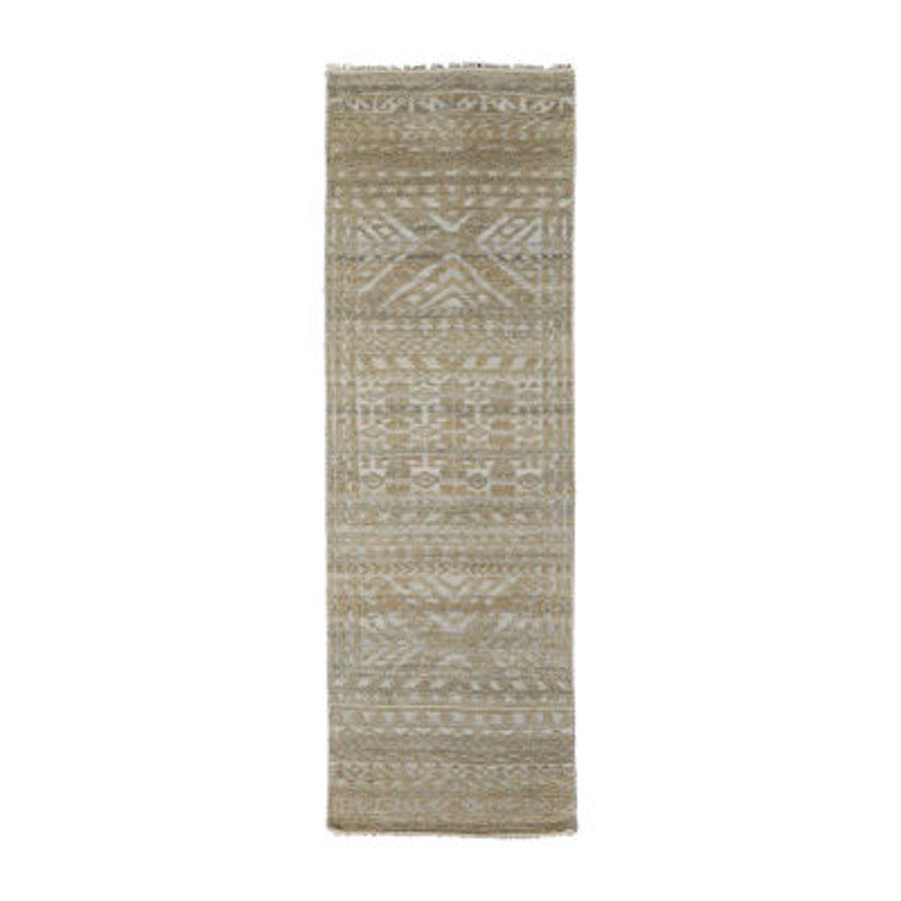 Weave And Wander Eckhart Abstract Hand Knotted Indoor Rectangle Runners