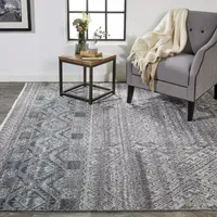 Weave And Wander Eckhart Geometric Hand Knotted Indoor Rectangle Accent Rugs