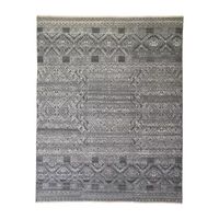 Weave And Wander Eckhart Geometric Hand Knotted Indoor Rectangle Accent Rugs