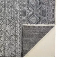 Weave And Wander Eckhart Geometric Hand Knotted Indoor Rectangle Accent Rugs