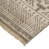 Weave And Wander Eckhart Geometric Hand Knotted Indoor Rectangle Accent Rugs