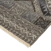 Weave And Wander Eckhart Geometric Hand Knotted Indoor Rectangle Area Rugs