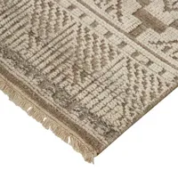 Weave And Wander Eckhart Geometric Hand Knotted Indoor Rectangle Area Rugs