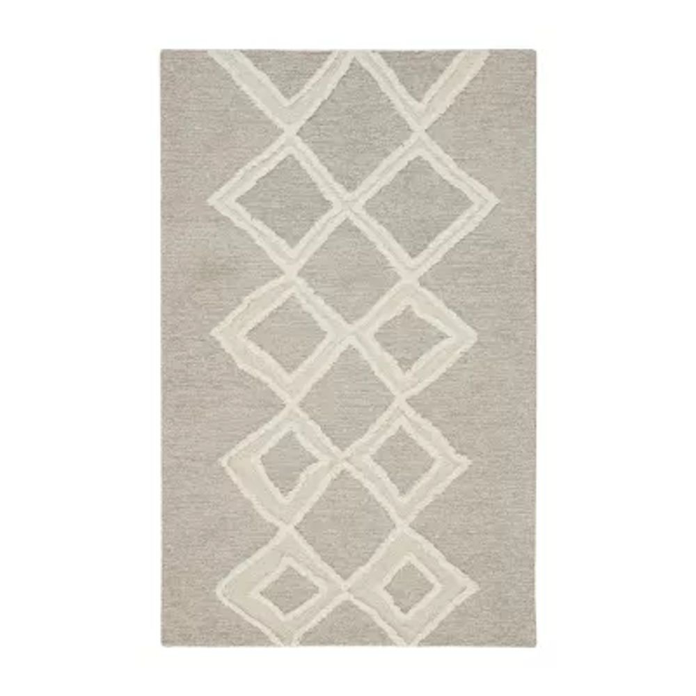 Weave And Wander Elika Geometric Hand Tufted Indoor Rectangle Area Rugs