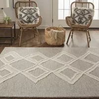 Weave And Wander Elika Geometric Hand Tufted Indoor Rectangle Area Rugs