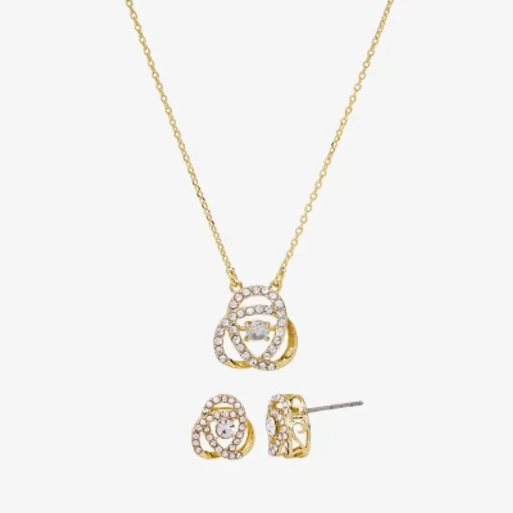 Sparkle Allure 2-pc. Cubic Zirconia 14K Gold Over Brass Knot Jewelry Set