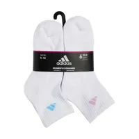 adidas Cushioned 6 Pair Quarter Ankle Socks Womens