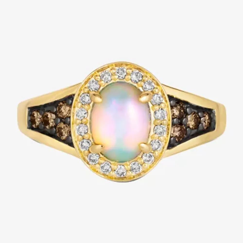 Le Vian® Ring featuring 5/8 CT. T.W. Neopolitan Opal™ 1/5 Chocolate Diamonds®  1/6 Nude Diamonds™ set 14K Honey Gold™