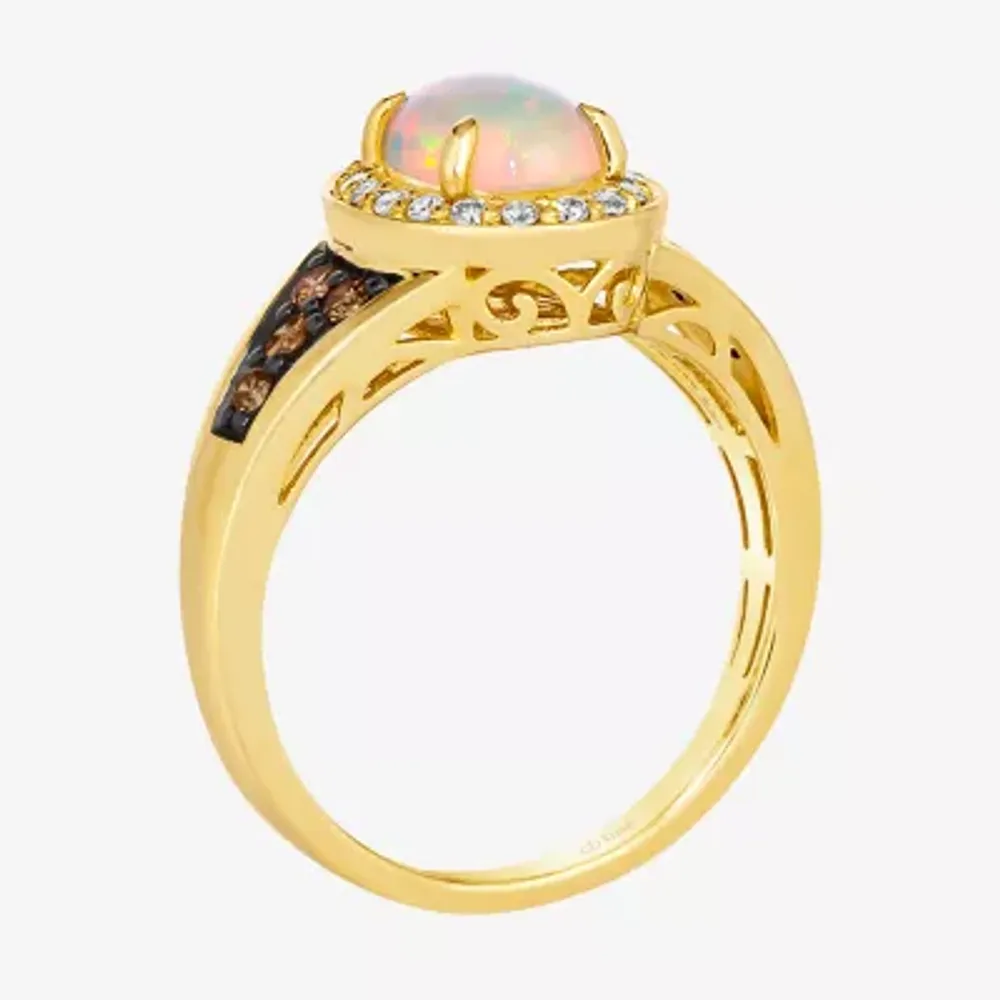 Le Vian® Ring featuring 5/8 CT. T.W. Neopolitan Opal™ 1/5 Chocolate Diamonds®  1/6 Nude Diamonds™ set 14K Honey Gold™