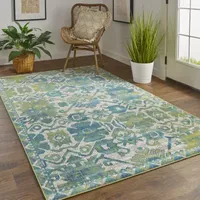 Weave And Wander Hurst Floral Machine Made Indoor Rectangle Area Rugs