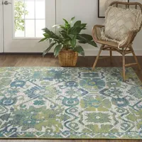 Weave And Wander Hurst Floral Machine Made Indoor Rectangle Area Rugs