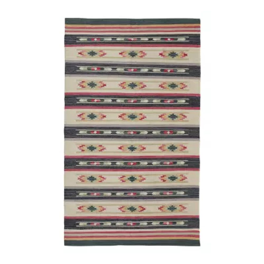 Weave And Wander Galvin Stripe Flatweave Reversible Indoor Rectangle Area Rugs