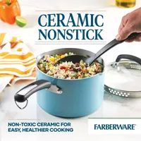 Farberware Eco Advantage Ceramic 3-qt.Straining Saucepan with Lid