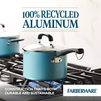 Farberware Eco Advantage Ceramic 3-qt.Straining Saucepan with Lid