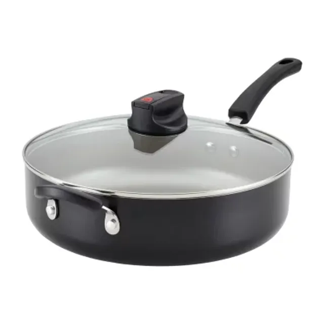 T-Fal 10.5 Aluminum Frying Pan, Color: Black - JCPenney