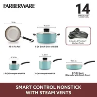 Farberware Smart Control 14-pc. Non-Stick Cookware Set