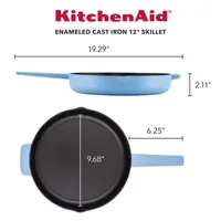 KitchenAid Enameled Cast Iron 12" Frying Pan