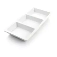 Elama 3-Section Porcelain Divided Server