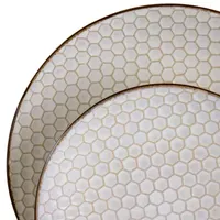 Elama Honey Ivory 16-pc. Stoneware Dinnerware Set