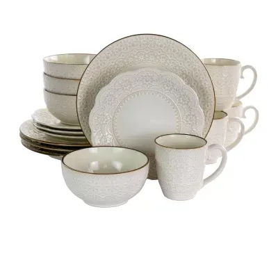 Elama Contessa 16-pc. Stoneware Dinnerware Set