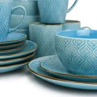 Elama 16-pc. Stoneware Dinnerware Set