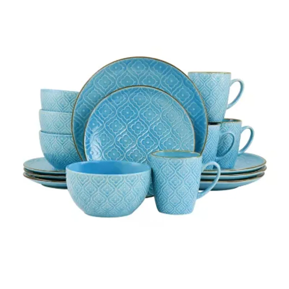 Elama 16-pc. Stoneware Dinnerware Set