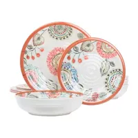 Elama Ester 12-pc. Melamine Dinnerware Set