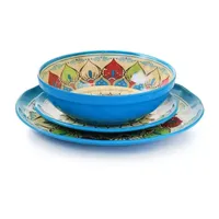 Elama Camilla 12-pc. Melamine Dinnerware Set