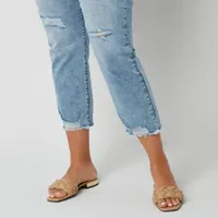 a.n.a Plus Womens High Rise Straight Fit Jean