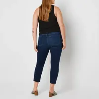 a.n.a Plus Womens High Rise Straight Leg Jean