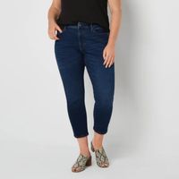 a.n.a Plus Womens High Rise Straight Leg Jean
