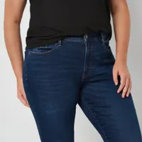 a.n.a Plus Womens High Rise Straight Leg Jean